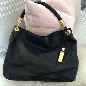 Michael Kors Skorpios Black Pebbled Leather bag